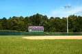 Baseball field and Scoreboard Royalty Free Stock Photo