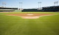 Baseball Field With Pitchers Mound in the Middle