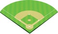 Baseball field vector