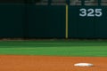 Baseball field view of second base Royalty Free Stock Photo