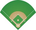 Baseball field on white background