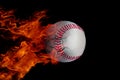 Baseball on fire