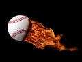 Baseball on Fire Royalty Free Stock Photo