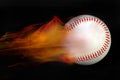 Baseball on fire