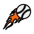 Baseball Fire Ball Icon