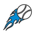 Baseball Fire Ball Icon