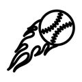 Baseball Fire Ball Icon Royalty Free Stock Photo