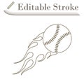 Baseball Fire Ball Icon Royalty Free Stock Photo