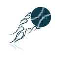 Baseball Fire Ball Icon Royalty Free Stock Photo