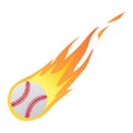 Baseball in Fire Royalty Free Stock Photo