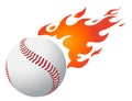 Baseball with flames vector Royalty Free Stock Photo