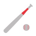 Baseball flat illustration on white