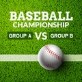 Baseball flyer poster design game tournament. Vector baseball banner sport invitation illustration