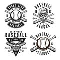 Baseball four vector emblems or t shirt prints
