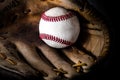 Baseball game mitt and ball Royalty Free Stock Photo