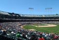 Baseball game at A's Stadium in Oakland Royalty Free Stock Photo