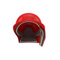 Baseball gear, red helmet on white background. 3D illustration Royalty Free Stock Photo