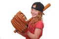 Baseball girl Royalty Free Stock Photo