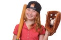 Baseball girl Royalty Free Stock Photo