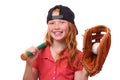 Baseball girl Royalty Free Stock Photo