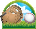 Baseball glove and ball Royalty Free Stock Photo