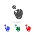 Baseball glove and ball icons. Elements of sport element in multi colored icons. Premium quality graphic design icon. Simple icon Royalty Free Stock Photo