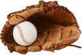 baseball glove and ball Royalty Free Stock Photo