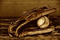 Baseball Glove and A Baseball.