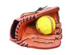 Baseball glove hold a ball Royalty Free Stock Photo