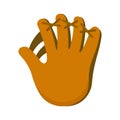 Baseball glove icon, flat style Royalty Free Stock Photo