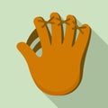 Baseball glove icon, flat style Royalty Free Stock Photo