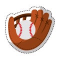 Baseball glove isolated icon Royalty Free Stock Photo