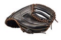 Baseball glove isolated on white background. Close-up of a leather baseball glove Royalty Free Stock Photo