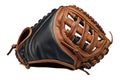 Baseball glove isolated on white background. Close-up of a leather baseball glove Royalty Free Stock Photo