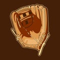 Baseball gloves vector illustration object Royalty Free Stock Photo