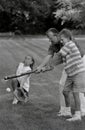 Baseball Hall Of Fame St. Louis Cardinal Stan Musial Playing With Grandkids