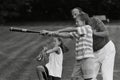 Baseball Hall Of Fame St. Louis Cardinal Stan Musial Playing With Grandkids