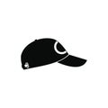 Baseball hat black simple icon Royalty Free Stock Photo