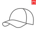 Baseball hat line icon Royalty Free Stock Photo