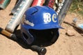 Baseball helmet and bats sports outdoor