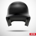 Baseball helmet front view vector. isolated