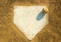 Baseball on Home Royalty Free Stock Photo