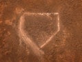 Baseball Home Plate on Ball Diamond Scoring Competition Game Royalty Free Stock Photo