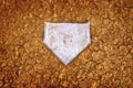 Baseball Home Plate Base Ball Homeplate American Sports Competition Cracked Dirt Royalty Free Stock Photo