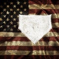 Baseball Home Plate Base Ball Homeplate American Sports Competition Flag Royalty Free Stock Photo