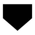 Baseball home plate base on the white background. Isolated illustration Royalty Free Stock Photo