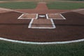 Baseball home plate with chalk lines Royalty Free Stock Photo