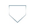 Baseball Home Plate Vector Icon. Vector Template Design. Silhouette. Playing. Home base. Sport. Diamond Baseball