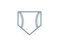 Baseball Home Plate Vector Icon. Vector Template Design. Silhouette. Playing. Home base. Sport Royalty Free Stock Photo