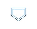 Baseball Home Plate Vector Icon. Vector Template Design. Silhouette. Playing. Home base. Sport Royalty Free Stock Photo